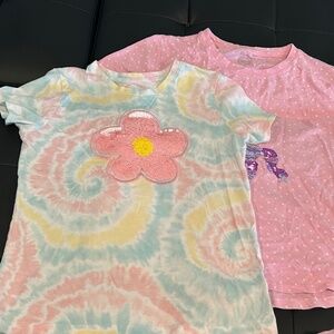 Pink summer sunflower duo top sequin shirts